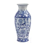 Bodenvase mit blau-wei&szlig;er Unterglasurmalerei, China, 19. - 20. Jhdt.