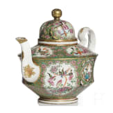 Famille-Rose-Teekanne, China, sp&auml;te Qing-Dynastie, Ende 19. Jhdt.