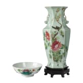 Vase und Schale aus der Republikzeit, China, 20. Jhdt.