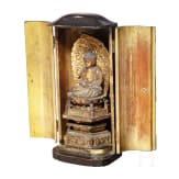 Reisealtar mit meditierendem Buddha, Japan, 19. Jhdt.