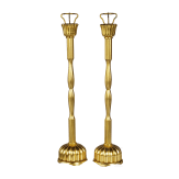 A pair of Japanese candlestands, late Edo/Meiji period