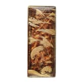 Lackschatulle aus Schildpatt und Holz, Japan, Edo-Periode