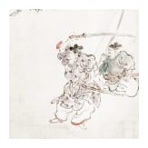 Tuschezeichnung eines Hingerichteten, Japan, sp&auml;te Edo-Periode