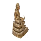Buddha-Bronzefigur, Thailand, 19. Jhdt.