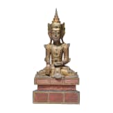Buddhafigur aus Holz, Thailand, 19. Jhdt.