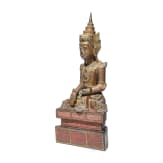 Buddhafigur aus Holz, Thailand, 19. Jhdt.