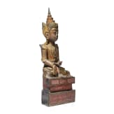 Buddhafigur aus Holz, Thailand, 19. Jhdt.