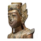 Buddhafigur aus Holz, Thailand, 19. Jhdt.