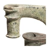 Two early Western Iranian bronze axes, Luristan, 2500 - 2000 B.C.