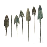 Sieben Pfeilspitzen, Bronze, Vorderasien, ca. 1000 v. Chr.