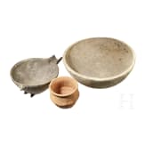 Three Near Eastern ceramic vessels, 1st millennium B.C.