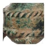A Greek miniature amphora on tripod, 5th - 3rd century B.C.