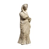 Terrakottafigur einer Dame, Unteritalien, hellenistisch, 2. Jhdt. v. Chr.