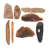 Eight prehistoric flint tools from Persia