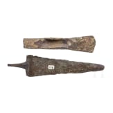 A Central European bronze axe and a bronze dagger, 2nd millennium B.C.