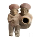 An Ecuadorian figural vessel, Jama-Coaque Culture, circa 500 B.C. - 500 A.D.