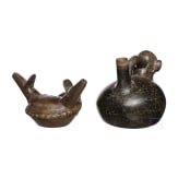 Two Peruvian vessels, Chimú Culture, 10th - 15th century