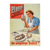 Willi Engelhardt - zwei Plakate f&uuml;r Reibekuchen-Kartoffelpuffer und Kn&ouml;del-Reibekuchen, Pfanni-Werke M&uuml;nchen