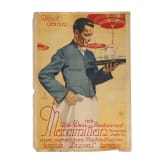 Willi Engelhardt - an advertising poster "Cafe-Wein-Restaurant Maximilian, M&uuml;nchen, zum vornehmen Nachmittagstee mit Tanzkapelle"
