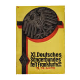 Willi Engelhardt - a poster draft for the "XI. Deutsches Saengerbundesfest Frankfurt am Main, 21.-24 Juli 1932"