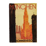 Willi Engelhardt - a gouache painting as a poster draft for "Sommer 1930" in Munich