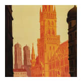 Willi Engelhardt - a gouache painting as a poster draft for "Sommer 1930" in Munich