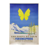 Ottomar Anton - Plakat f&uuml;r "Touropa Reisen mit dem DER Ferienexpress - im Zeichen des Schmetterlings", 1953