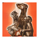 Willi Engelhardt - zwei Plakate "Tierschutzverein Starnberg und Umgebung", 1950er Jahre