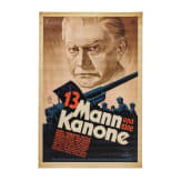 Willi Engelhardt - seltenes Filmplakat zu "13 Mann und eine Kanone", 1938