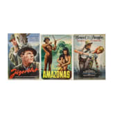 Willi Engelhardt - drei Filmplakate f&uuml;r "Himmel &uuml;ber den S&uuml;mpfen", "J&auml;gerblut" und "Nackter Amazonas", 1950er Jahre