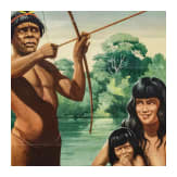 Willi Engelhardt - drei Filmplakate f&uuml;r "Himmel &uuml;ber den S&uuml;mpfen", "J&auml;gerblut" und "Nackter Amazonas", 1950er Jahre