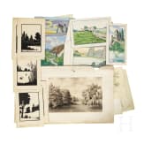Willi Engelhardt - Studienarbeiten zu Perspektive, Architektur und Landschaft, 1920er Jahre