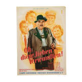 Willi Engelhardt - drei Filmplakate f&uuml;r "Das Schweigen im Walde", "Wenn ich einmal der Herrgott w&auml;re" und "Oh, diese lieben Verwandten", 1950er Jahre