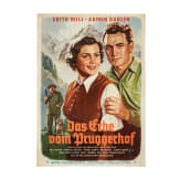 Willi Engelhardt - drei Filmplakate zu "Das Kreuz am J&auml;gersteig", "Das Erbe vom Pruggerhof" und "Das Schweigen im Walde", 1950er Jahre