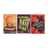 Willi Engelhardt - drei Filmplakate zu "Die Csardas-F&uuml;rstin", "Der Hofrat Geiger - im Capitol Kino" und "Das Schweigen im Walde", 1950er Jahre