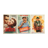 Willi Engelhardt - drei Filmplakate zu "Bademeister Spargel", "Oh diese lieben Verwandten" und "Die gro&szlig;e Schuld", 1950er Jahre