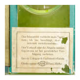 Gro&szlig;e Schaust&uuml;ck-Glasflasche "4711 - K&ouml;lnisch Wasser" und zwei Magazine "Kriminal Illustrierte" mit Titelbild von Willi Engelhardt