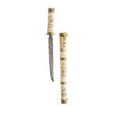A Japanese bone tanto, Meiji period
