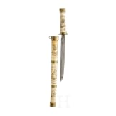 A Japanese bone tanto, Meiji period