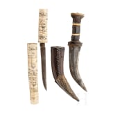 Japanisches Messer und kurdischer Dolch, um 1900
