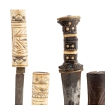 Japanisches Messer und kurdischer Dolch, um 1900