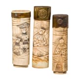 Three Japanese tsukas for bone tantos, Meiji period