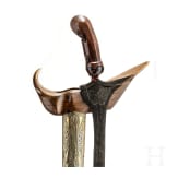 A Javanese kris, Yogyakarta, blade from the 18th century, hilt and scabbard later