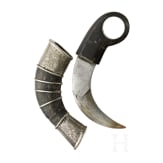 A Sumatran Korambi knife, circa 1900