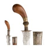Two Indonesian Parang with waved blades, circa 1900