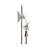 Two halberds, collector's replicas in the style of the 17th century