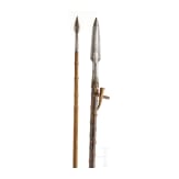 A part of a German pike and a boar spear, 17th and 19th century