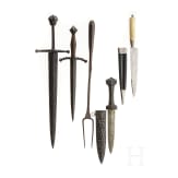 Kleine Sammlung Messer und Dolche, 16. bis 20. Jhdt.