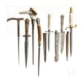 A small collection of daggers, 19th century