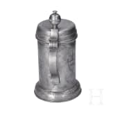 Gravierter Walzenkrug und Schokoladenkanne, Sachsen, um 1800